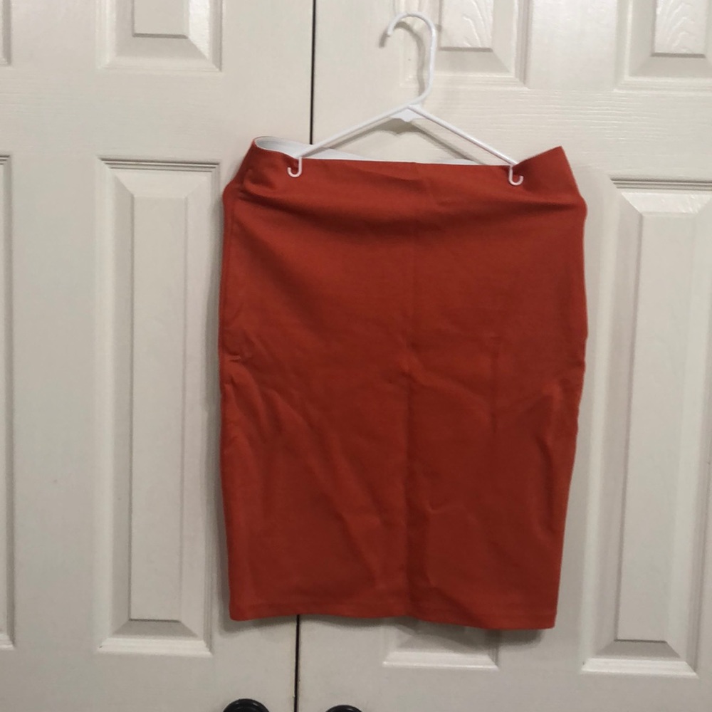 Burnt orange pencil skirt Large